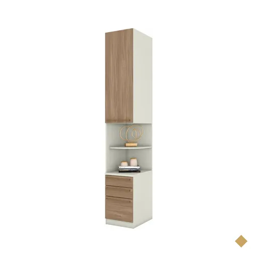 Guarda-roupa Solteiro Modulado Predileto 1 Porta 3 Gavetas Areia Hp/jequitiba -…