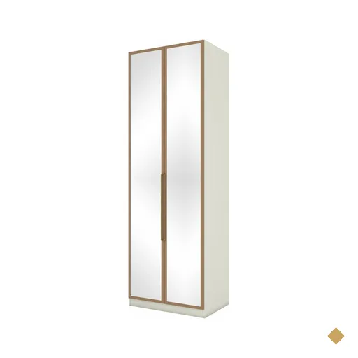 Guarda-roupa Solteiro Modulado Predileto 2 Portas 3 Gavetas Com Espelho Areia…
