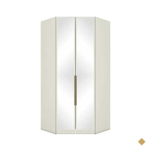 Guarda-roupa Solteiro Modulado Predileto 2 Portas Com Espelho Areia Hp - Henn