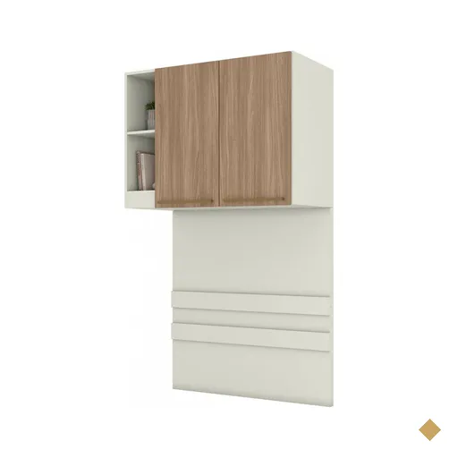 Guarda-roupa Solteiro Modulado Predileto 2 Portas Areia/jequitiba - Henn