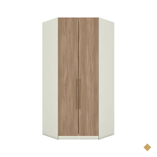 Guarda-roupa Solteiro Modulado Predileto 2 Portas Areia Hp/jequitiba - Henn