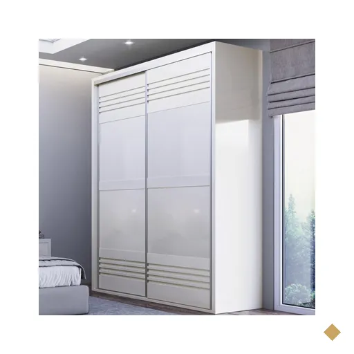 Guarda-roupa Solteiro 2 Portas 2 Gavetas 100% Mdf Off White Tw601 - Dalla Costa