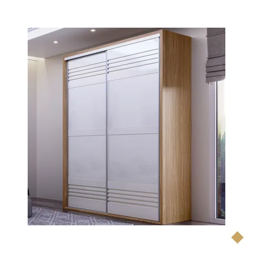 Guarda-roupa Solteiro 2 Portas 2 Gavetas 100% Mdf Freijo/off White Tw601 -…