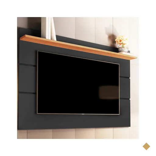Painel Para Tv Até 70 Polegadas Vivare New 1 Prateleira Black/freijo - Giga…