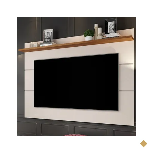 Painel Para Tv Até 70 Polegadas Vivare New 1 Prateleira Off White/freijo -…