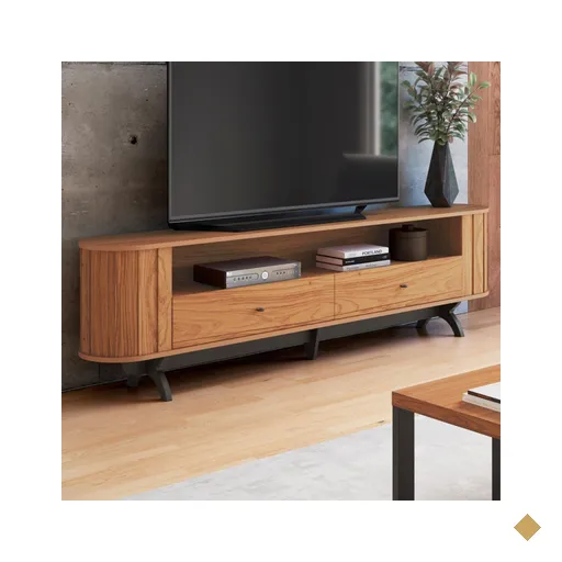 Rack Para Tv Até 60 Polegadas 2 Gavetas 100% Mdf Freijo/preto Fosco Tb302 -…