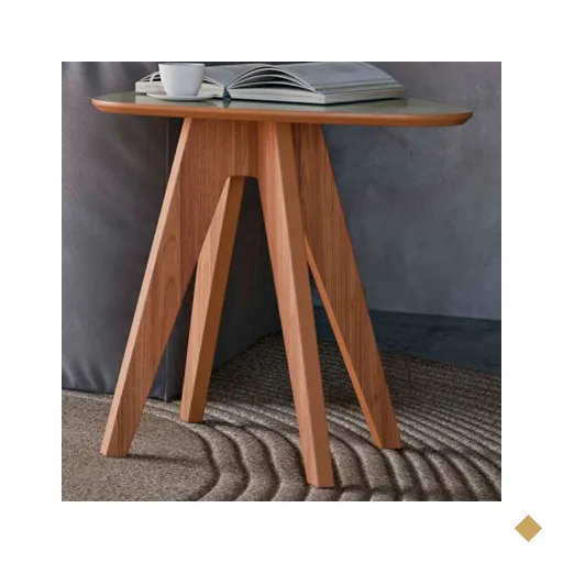 Mesa De Canto Orgânica 100% Mdf Off White/freijo Tb614 - Dalla Costa