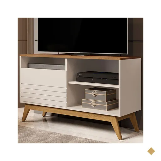 Rack Para Tv Até 42 Polegadas Fenix Wood 1 Porta 1 Prateleira Off…