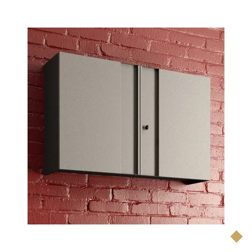 Armário Aéreo Cozinha Multibox 2 Portas Cinza/preto - Telasul