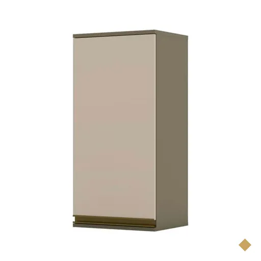 Armário Aéreo Cozinha évelin 1 Porta 2 Prateleiras Duna/cristal - Henn