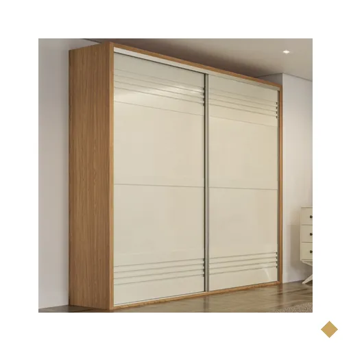 Guarda-roupa Casal 2 Portas 2 Gavetas 100% Mdf Freijo/off White Tw602 - Dalla…