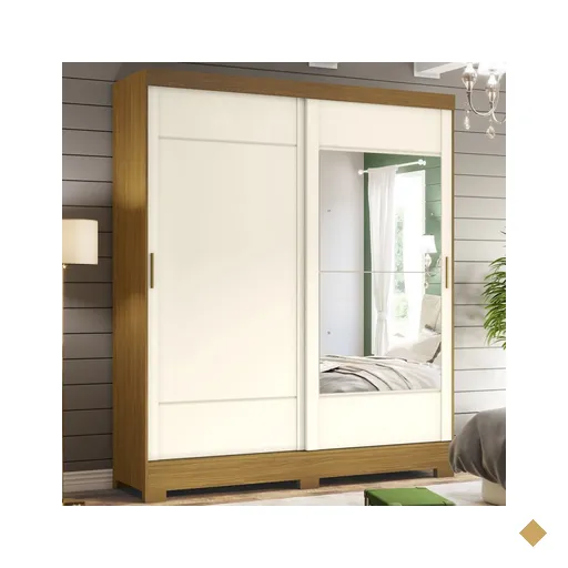 Guarda-roupa Casal 2 Portas 2 Gavetas Nature/off White B74 - Briz