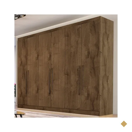 Guarda-roupa Casal Oslo 6 Portas 4 Gavetas 100% Mdf Brauna - Madermaques