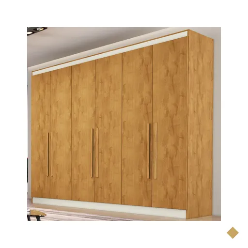 Guarda-roupa Casal Oslo 6 Portas 4 Gavetas 100% Mdf Peroba - Madermaques
