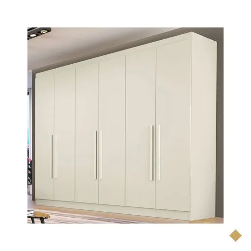Guarda-roupa Casal Oslo 6 Portas 6 Gavetas 100% Mdf Off White - Mademarques