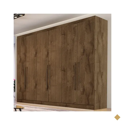 Guarda-roupa Casal Oslo 6 Portas 6 Gavetas 100% Mdf Brauna - Mademarques
