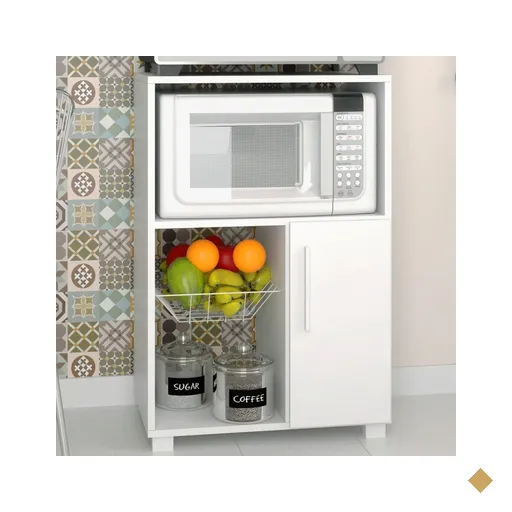 Armário De Cozinha 1 Porta Fruteira Branco Fosco - Pnr Móveis