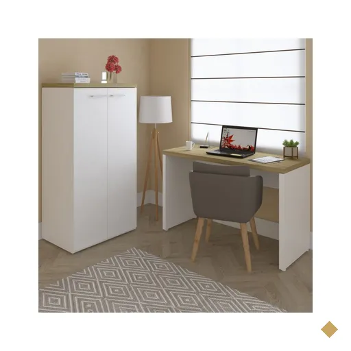 Escritório Completo 2 Portas Branco - Artany Móveis