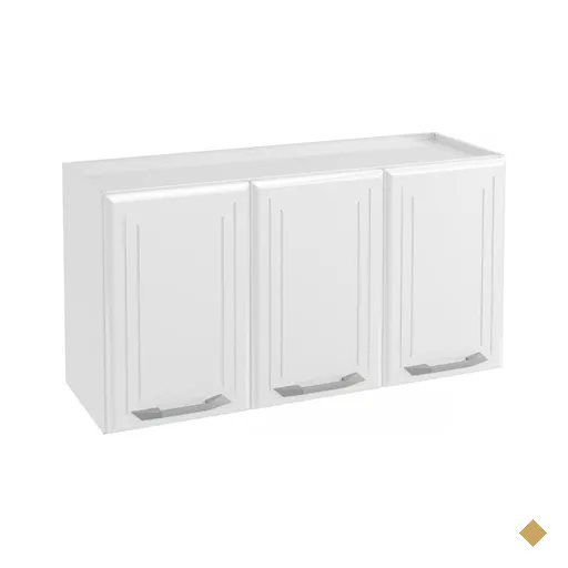 Armário Aéreo Cozinha Em Aço Topázio 3 Portas Branco - Telasul
