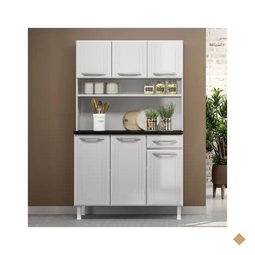 Cozinha De Aço Compacta Smart 6 Portas 1 Gaveta Branco - Telasul