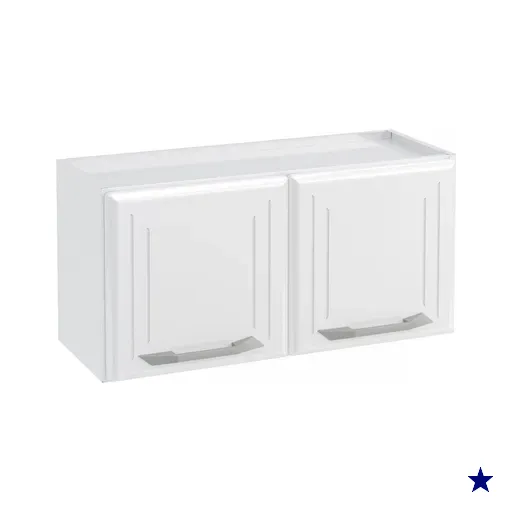 Armário Aéreo Cozinha Em Aço Topázio 2 Portas Branco - Telasul