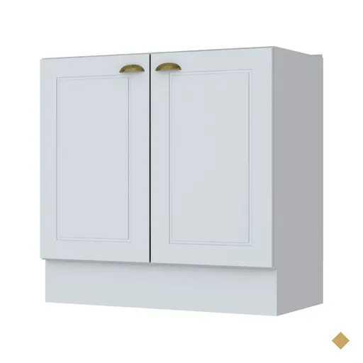 Balcão De Cozinha 80 Cm Americana 2 Portas 100% Mdf Branco Hp C355 - Henn