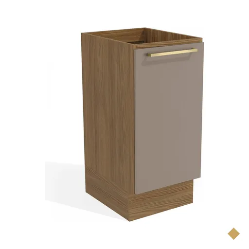 Balcão De Cozinha Botanic 1 Porta Nogueira/fendi - Kappesberg