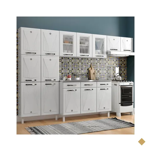 Cozinha De Aço Completa Star New 14 Portas 2 Gavetas Branco - Telasul