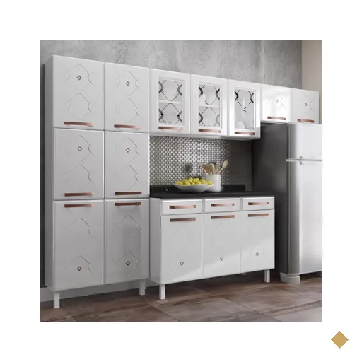 Cozinha De Aço Completa Mirage New 14 Portas 3 Gavetas Branco - Telasul