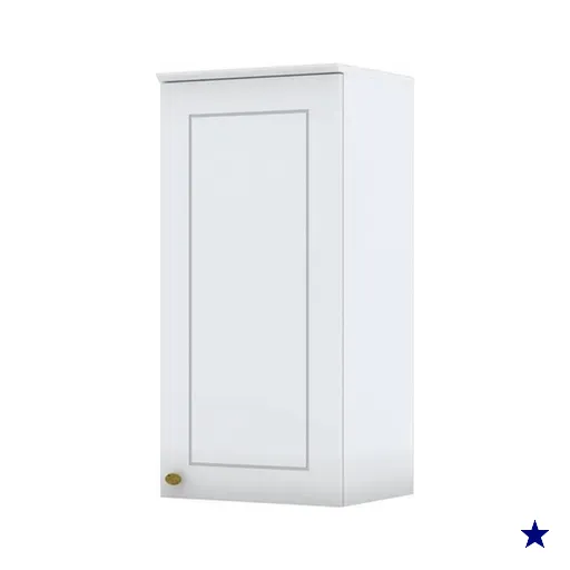 Armário Aéreo Cozinha Nova York 1 Porta 2 Prateleiras Branco Hp - Henn