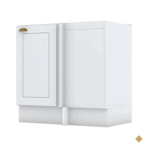 Balcão De Cozinha Canto Reto Nova York 1 Porta 1 Prateleira Branco Hp - Henn