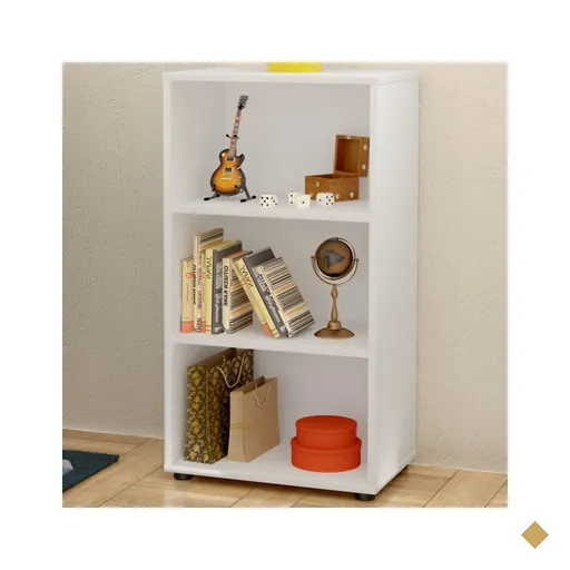 Estante Para Livros Clean 2 Prateleiras Branco 005319 - Artany