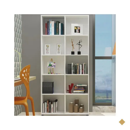 Estante Para Livros Clean 8 Prateleiras Branco - Artany