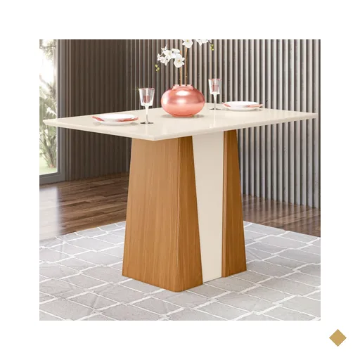 Mesa De Madeira Elisa Flex Nature/off White Si210 - Henn