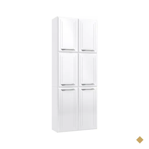 Paneleiros Em Aço Topázio 6 Portas 5 Prateleiras Branco - Telasul