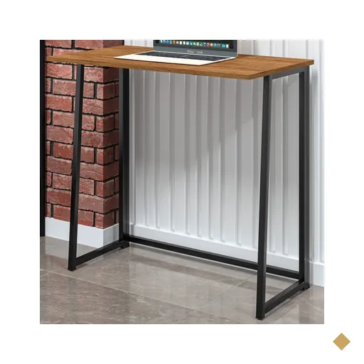 Mesa Escrivaninha Fit Dobrável Preto/canela Rústico - Art Panta