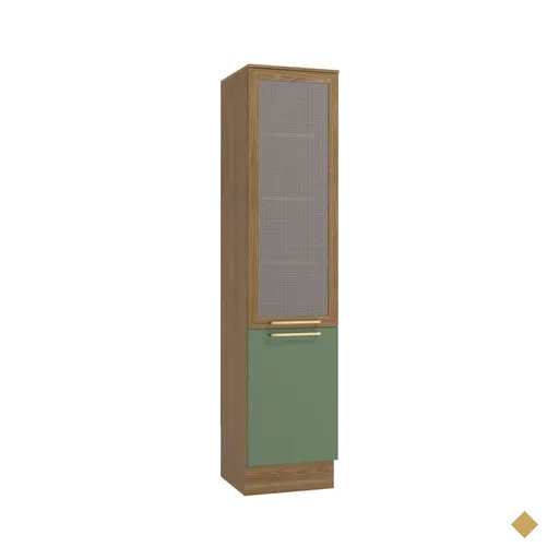 Paneleiro Botanic 50 Cm 2 Portas Nogueira/verde Oliva - Kappesberg