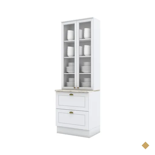 Paneleiros Nova York 2 Portas 2 Gavetas Branco Hp - Henn