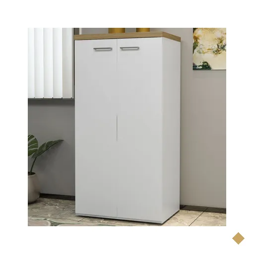 Armário Para Escritório Toq 2 Portas 3 Prateleiras Olmo/branco - Artany