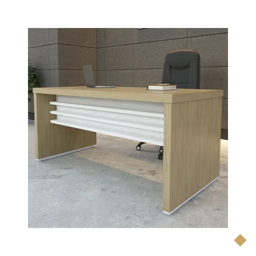 Mesa Para Escritório Tamburato Carvalho/branco - Artany Móveis
