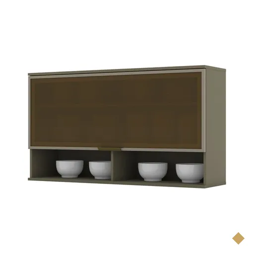 Armário Aéreo Cozinha évelin 1 Porta Basculante Duna - Henn