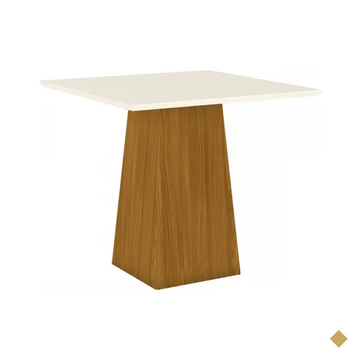 Mesa De Madeira Dora Nature/off White - Henn