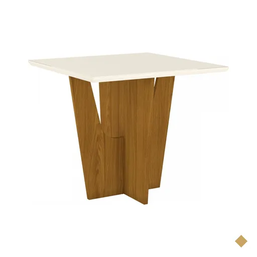 Mesa De Madeira Vértice Nature/off White S207 - Henn