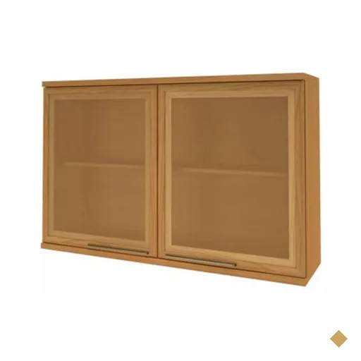 Armário Indekes Marcela 2 Portas Com Vidros 120 cm 6154