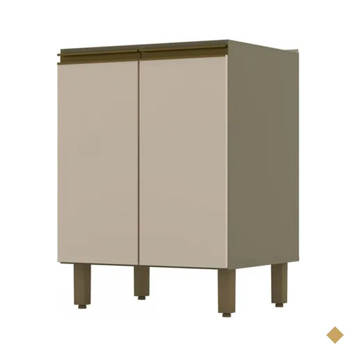 Balcão de Cozinha évelin 2 Portas 1 Prateleira Henn CI78-35 - Bege