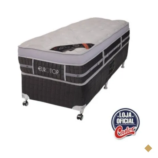 Cama Box mais Colchão Castor Solteiro Eurotop Summer e Winter One Face Pocket…
