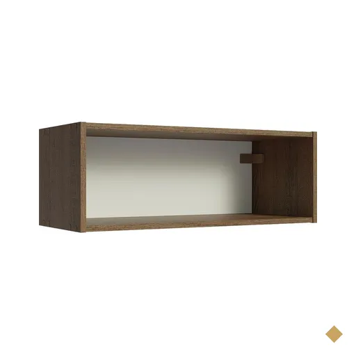 Armário de Cozinha Aéreo com Nicho Aberto 60 cm Rustic Emilly Madesa