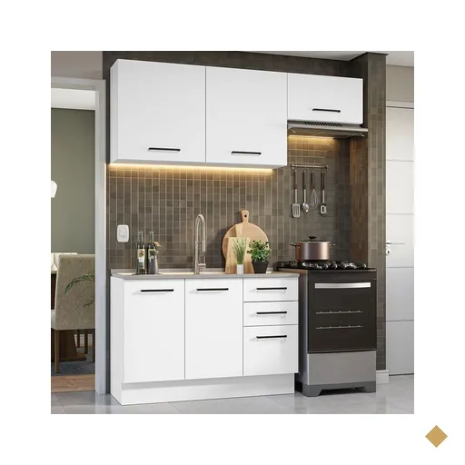 Armário de Cozinha Compacta 180cm Branco Agata Madesa 09