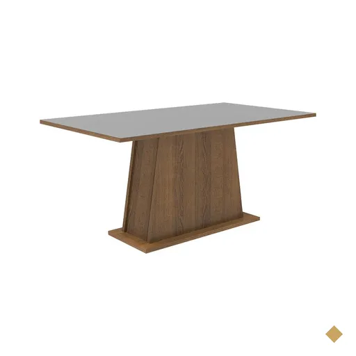 Mesa de Jantar Retangular Tampo de Madeira Rustic/Cinza 5364 Madesa