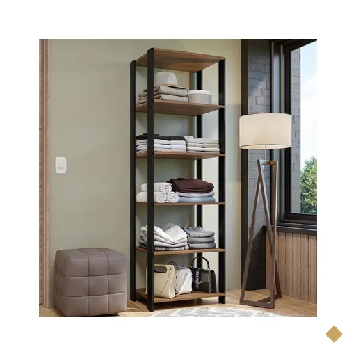 Guarda-Roupa Closet Modulado Valencia 59cm Rustic/Preto Madesa